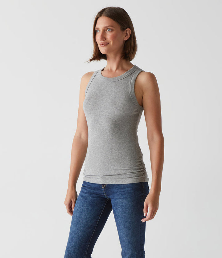 Halley Ribbed Tank with Ruching