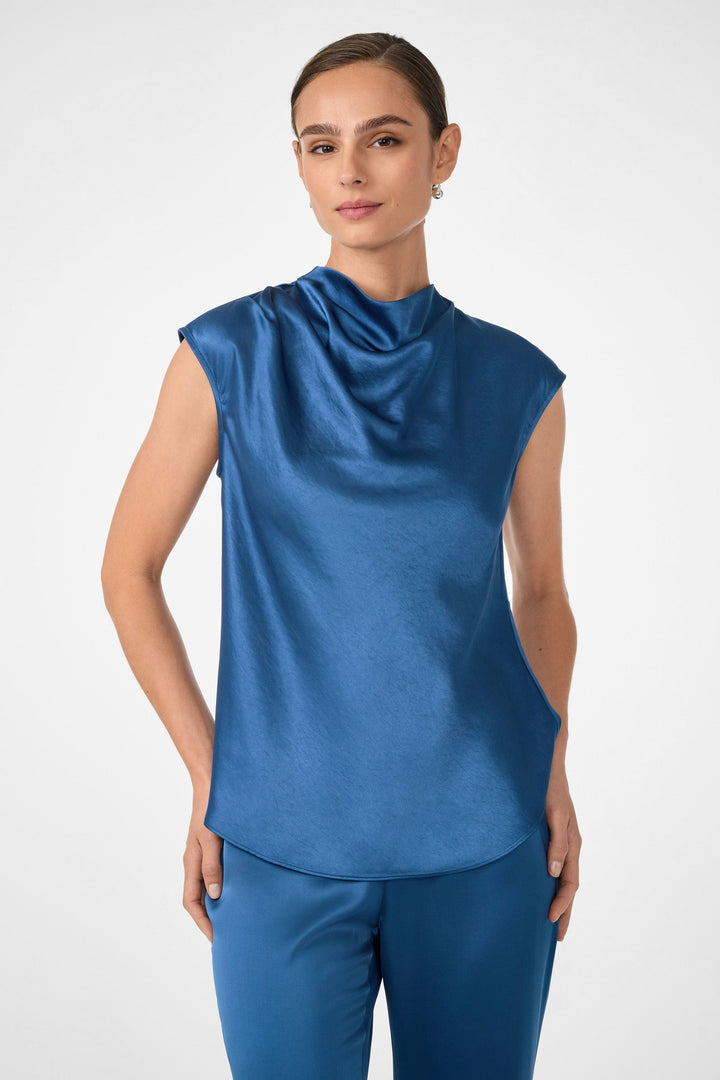 Mikan Top - Sumi Blue