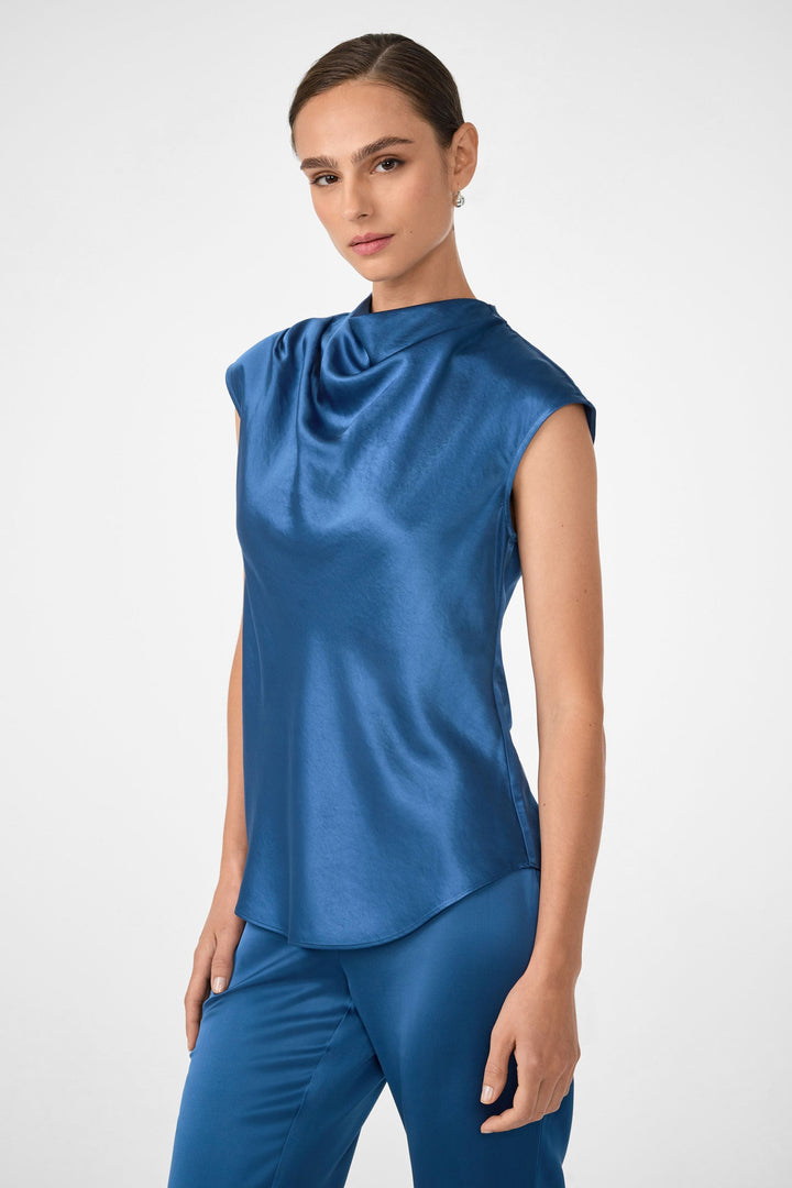 Mikan Top - Sumi Blue