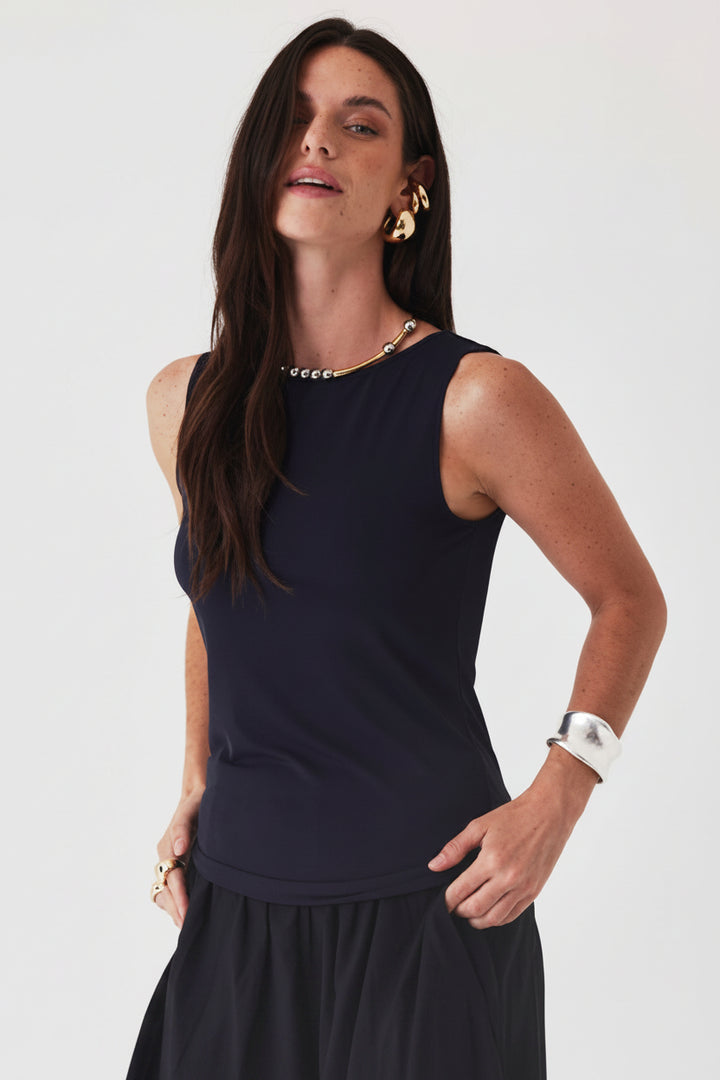 Jersey Stretch Crewneck Tank
