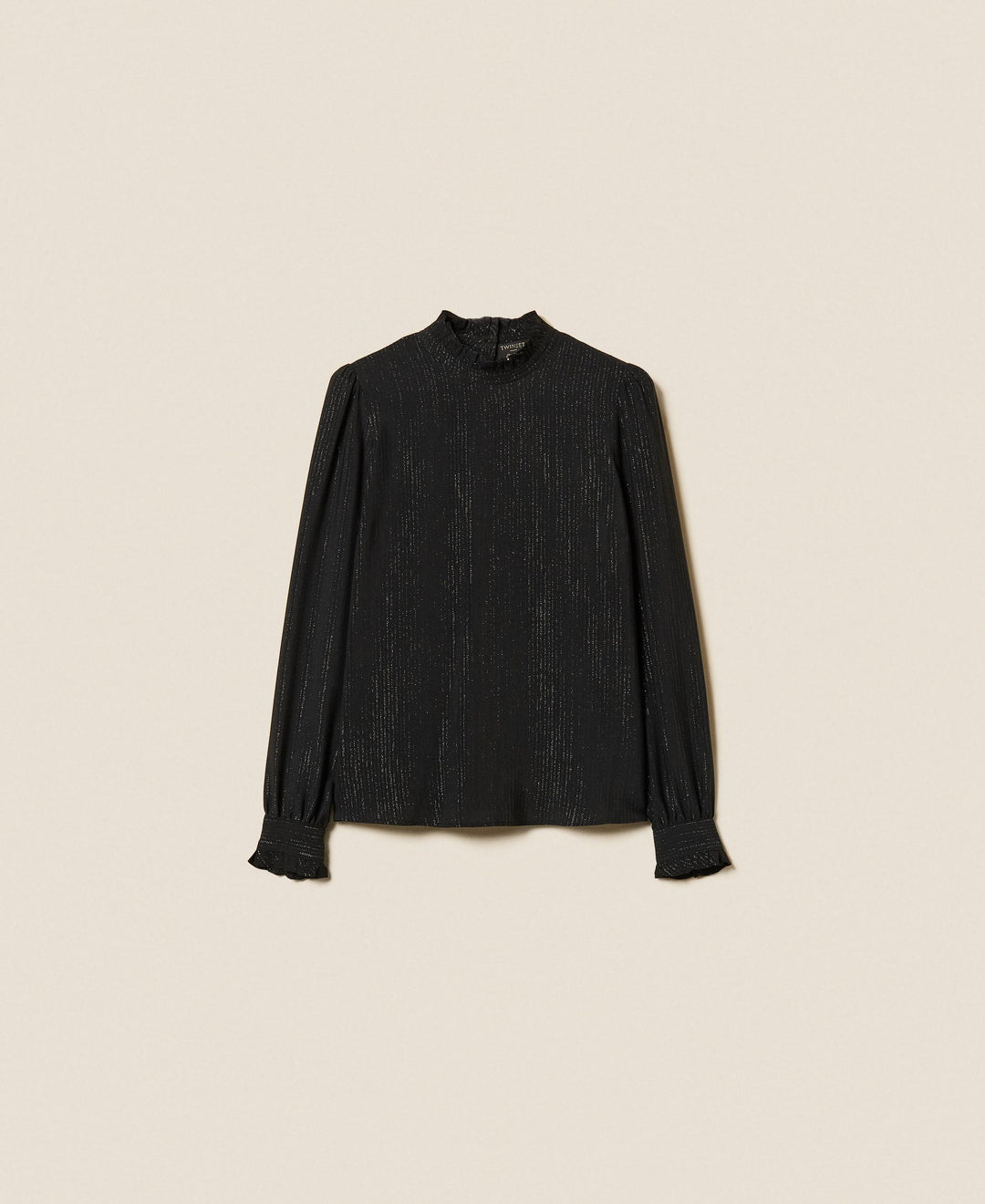 Silk Blend Jacquard Blouse