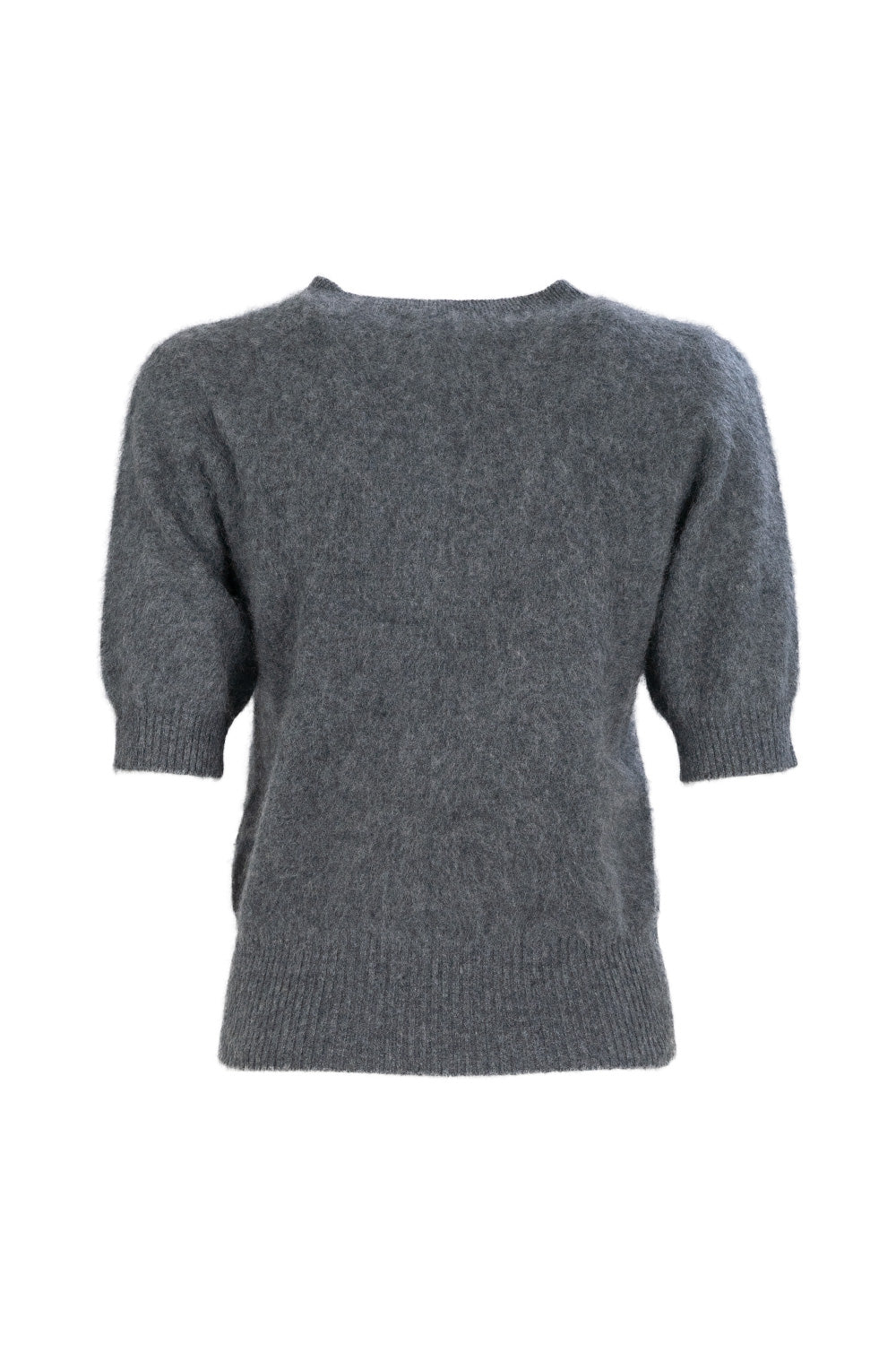 Cashmere short sleeved crewneck sweater