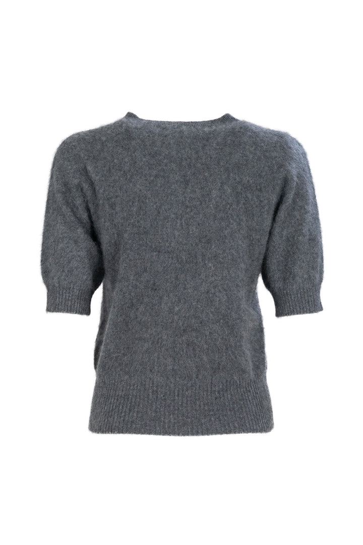 Cashmere short sleeved crewneck sweater