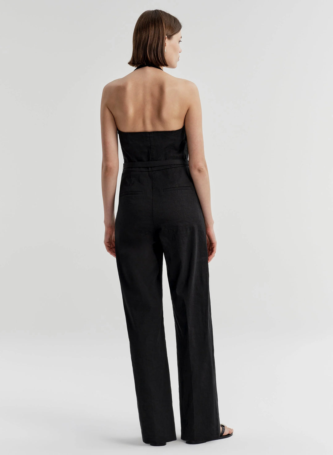 Sylvie Linen Halter Jumpsuit