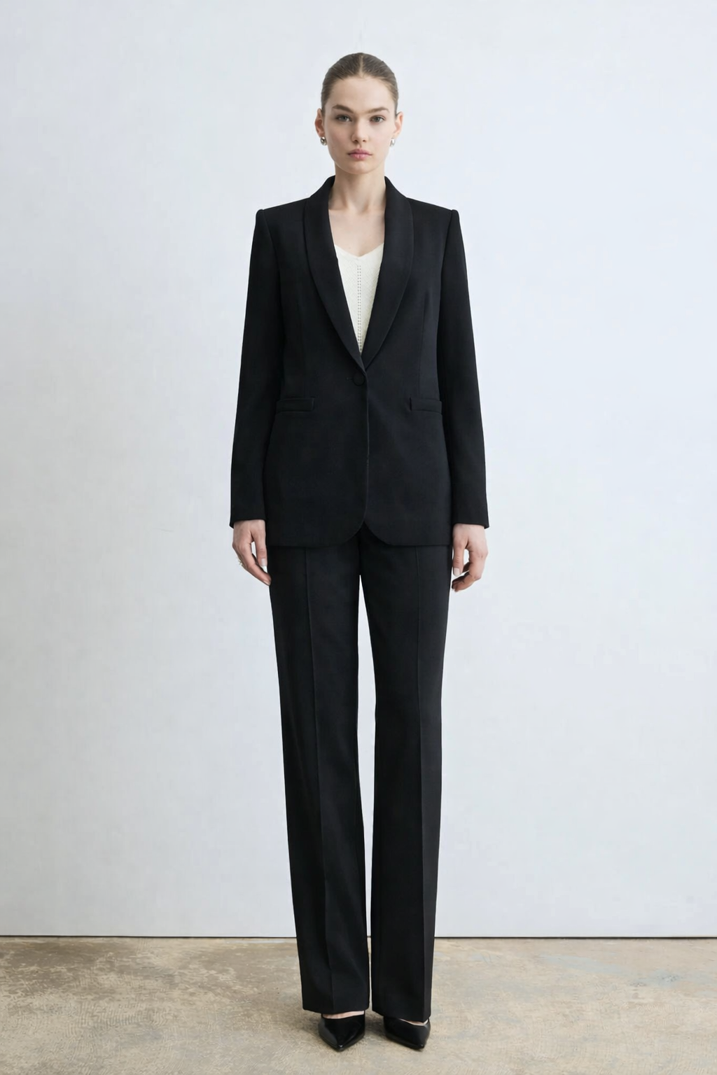 Shawl Collar Fluid Jacket