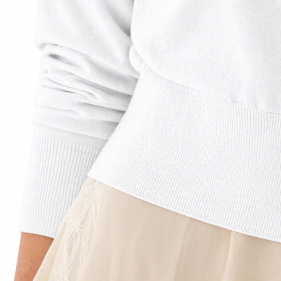 Longsleeve Cropped High V w/ Back Yoke