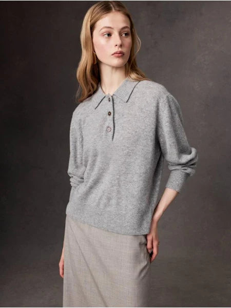 Cashmere Button Polo