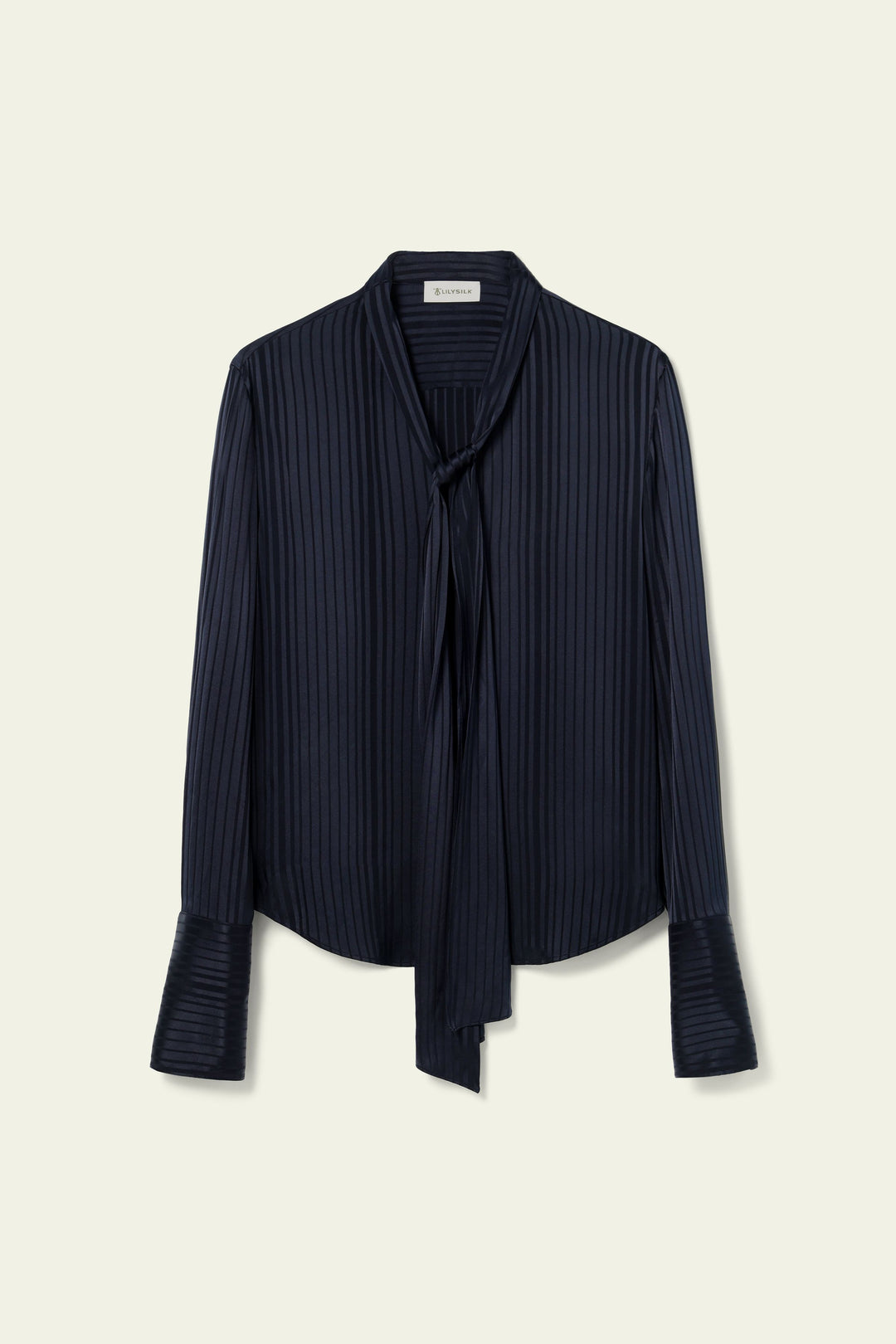 Silk Blouse with a Detachable Ribbon