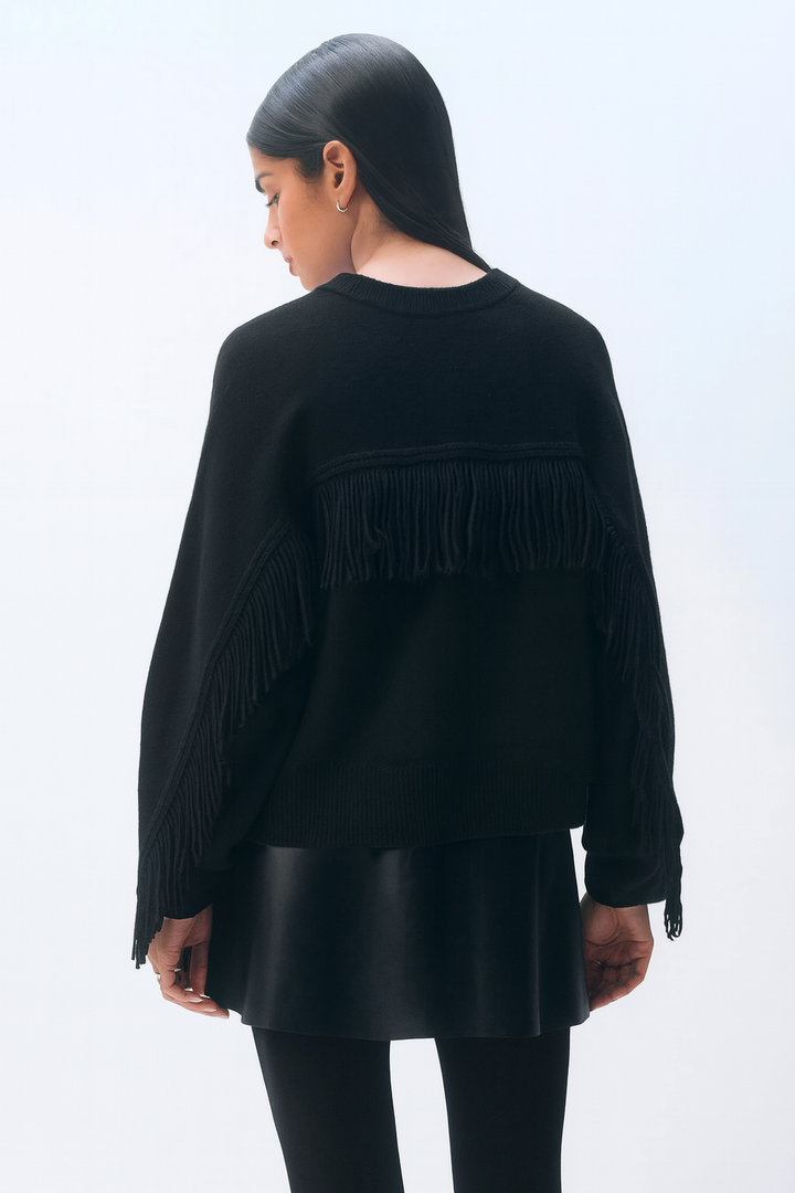 Cashmere Luxe Fringe Sweater