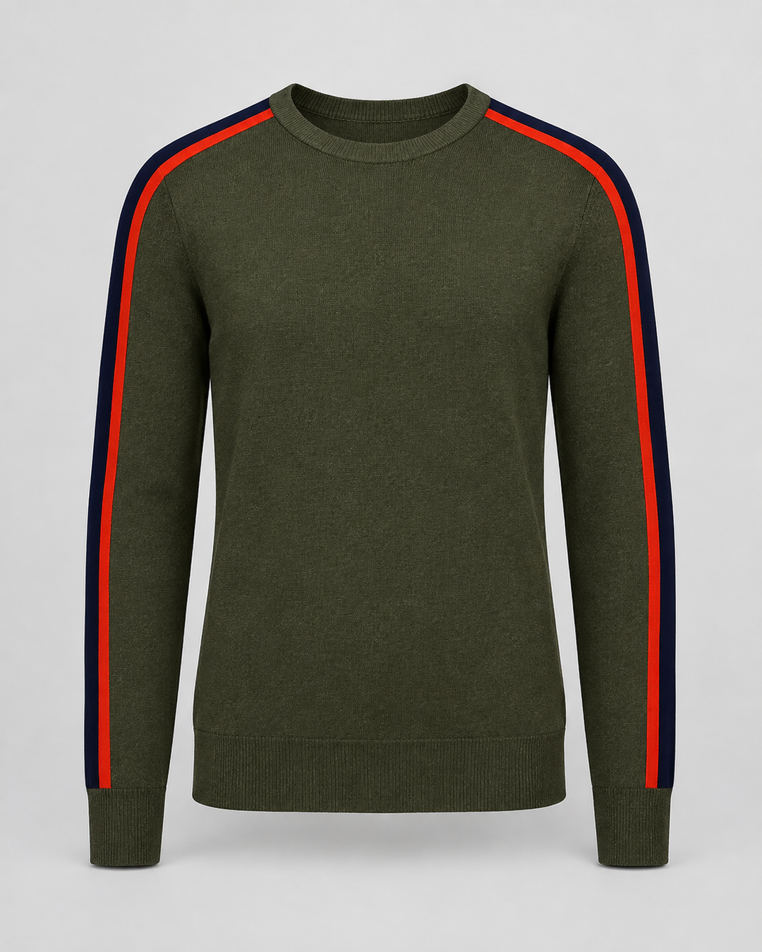 Side Stripe Sweater - Military