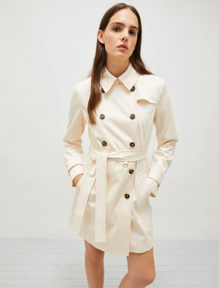 Stretch Satin Trench Coat