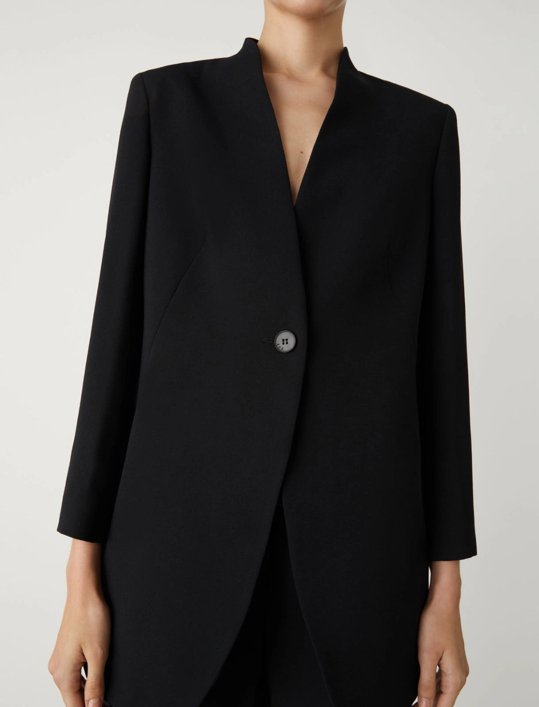 Milla Long Blazer in Black