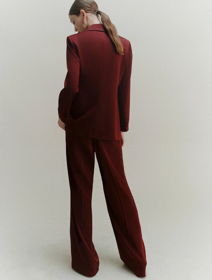 Cognac Satin Blazer