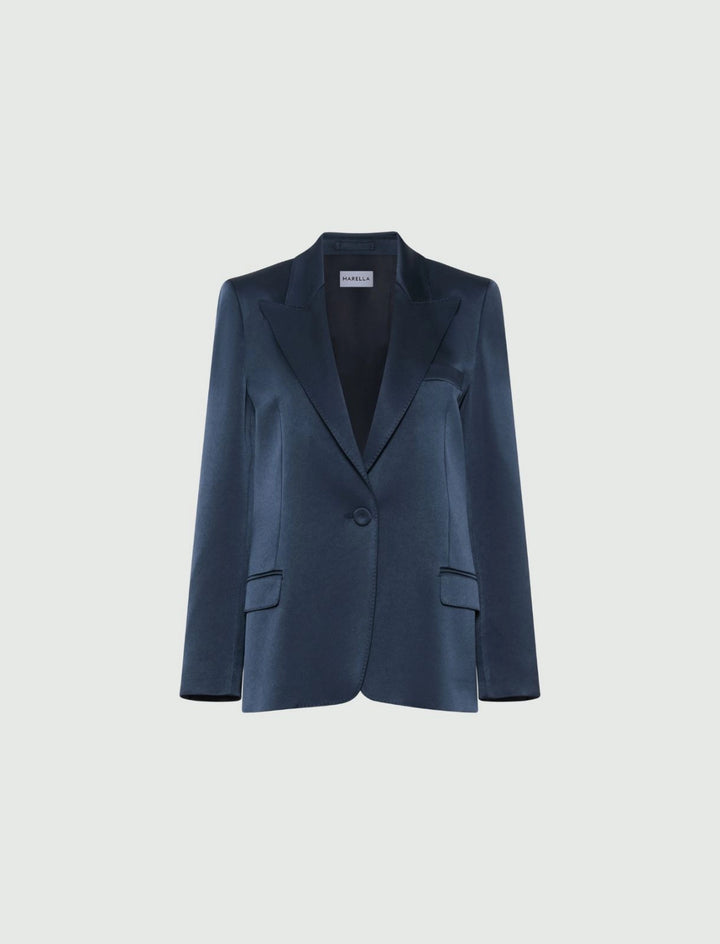 Mllzimino Single-breasted Satin Blazer