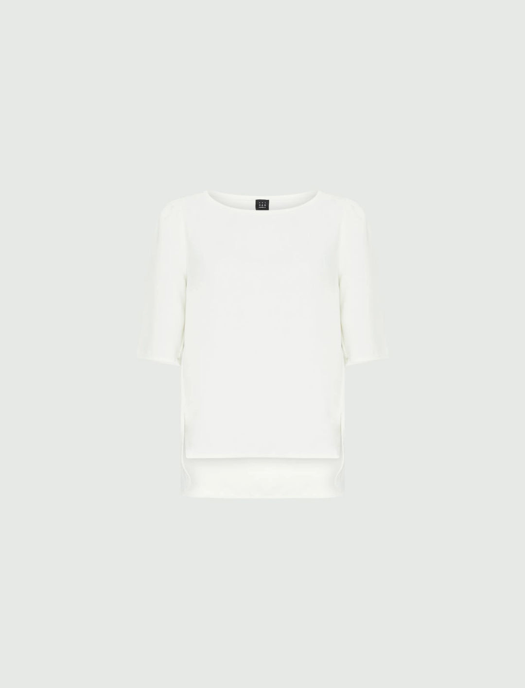 Vanessa Elbow Sleeve Top in White