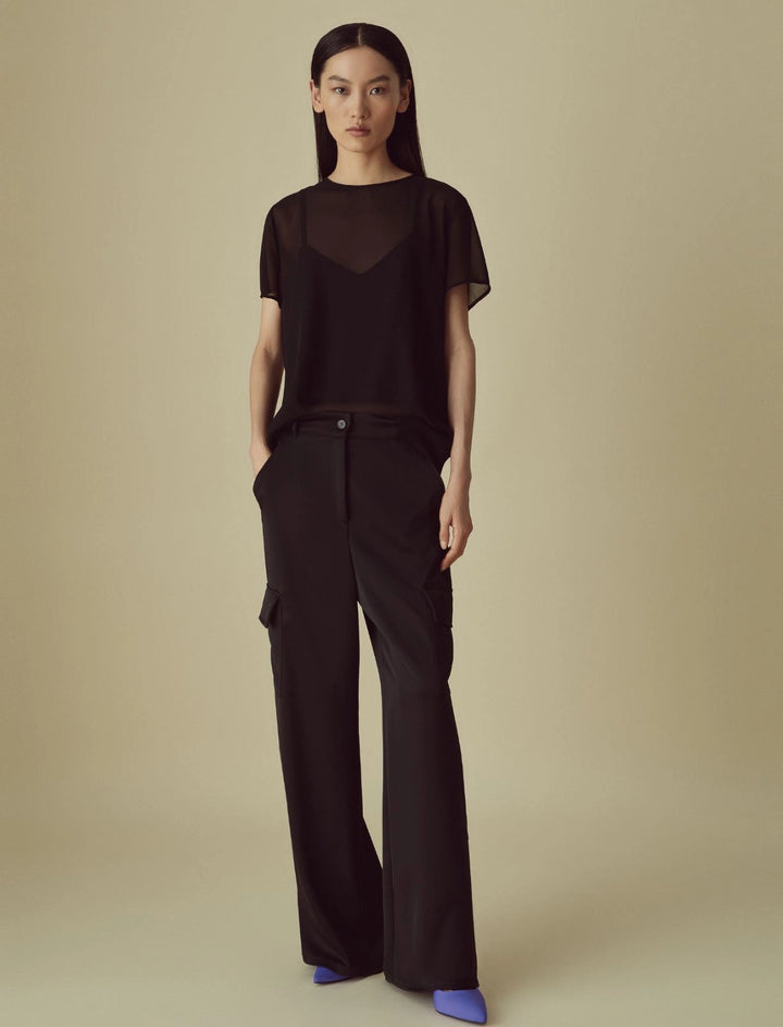 Nid Short Sleeve Georgette Shirt