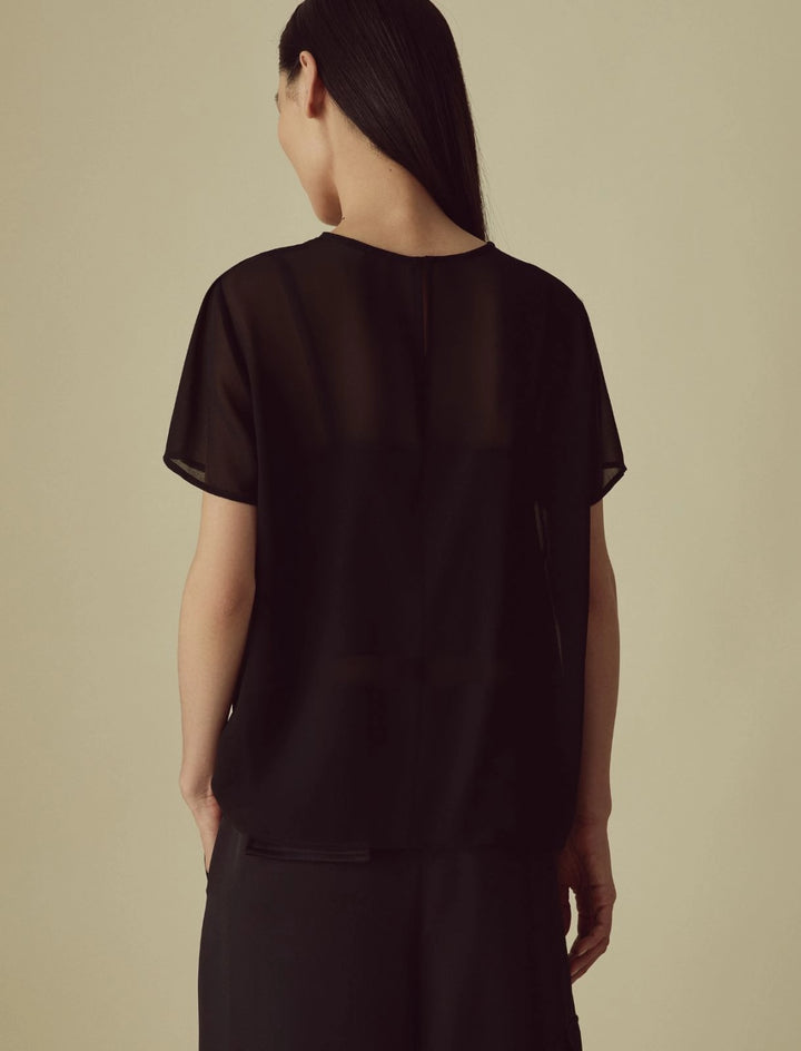 Nid Short Sleeve Georgette Shirt