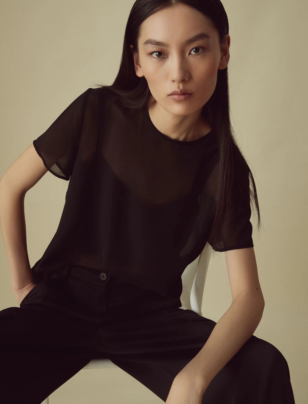 Nid Short Sleeve Georgette Shirt