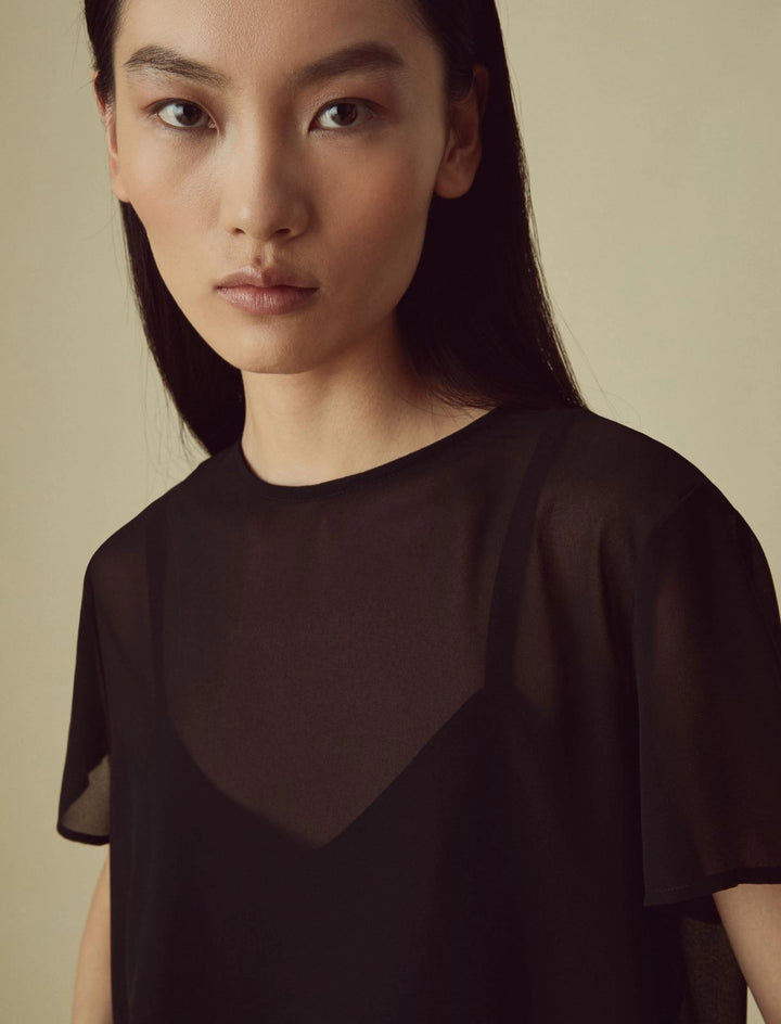 Nid Short Sleeve Georgette Shirt