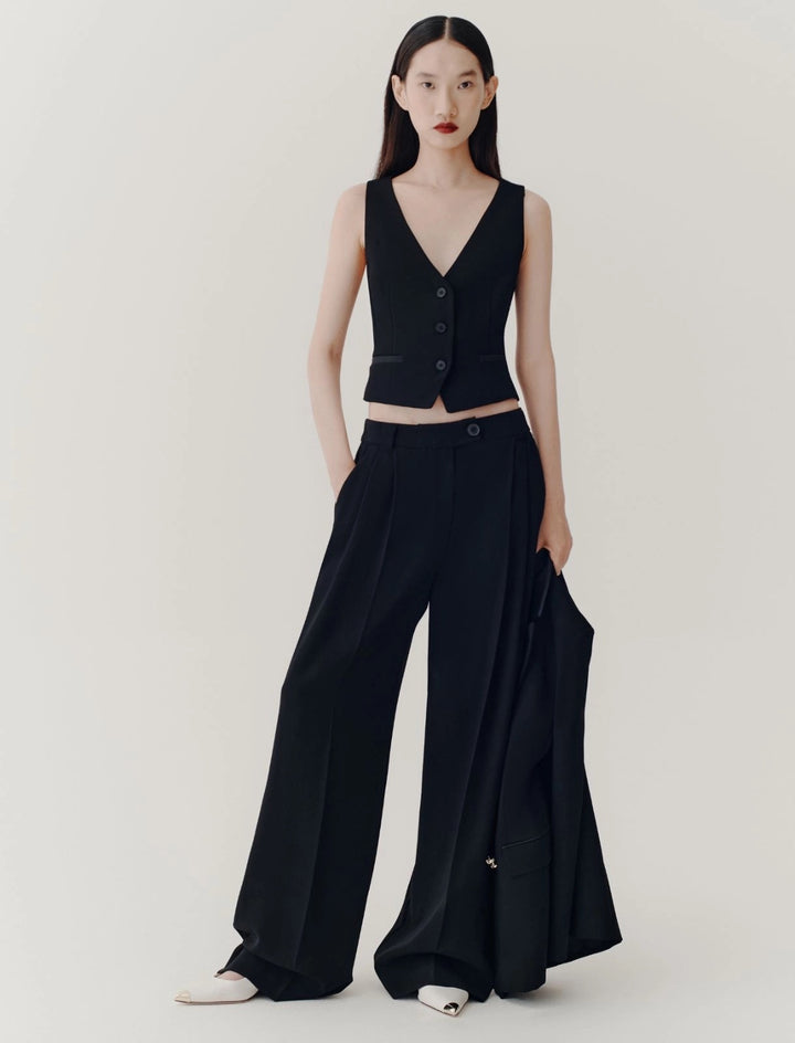 Olinto Palazzo Trousers - Black