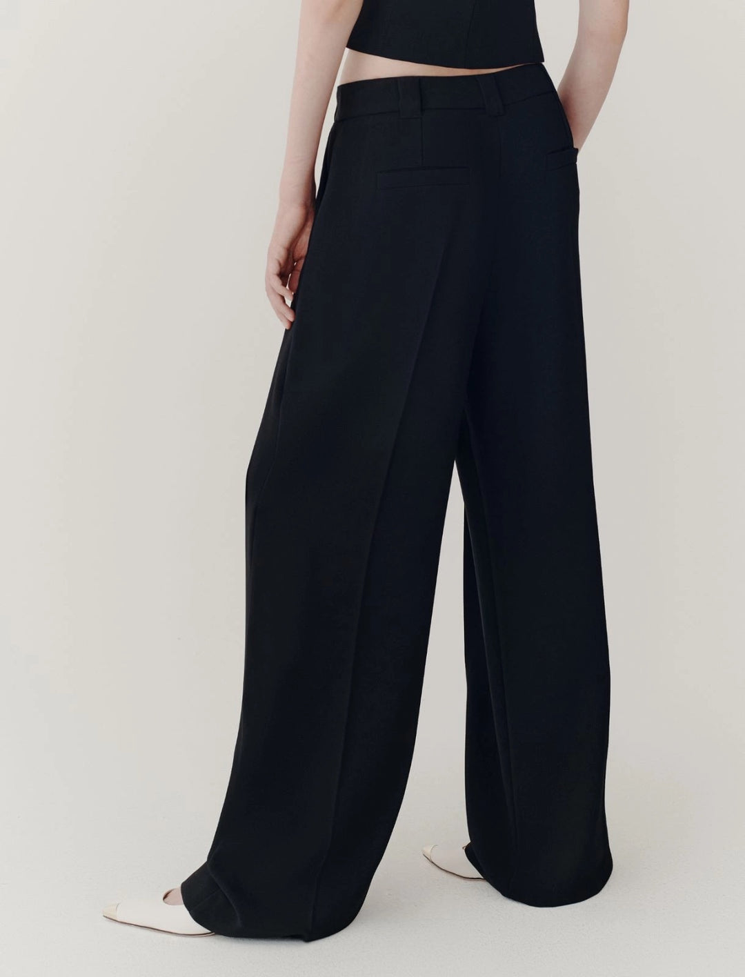 Olinto Palazzo Trousers - Black