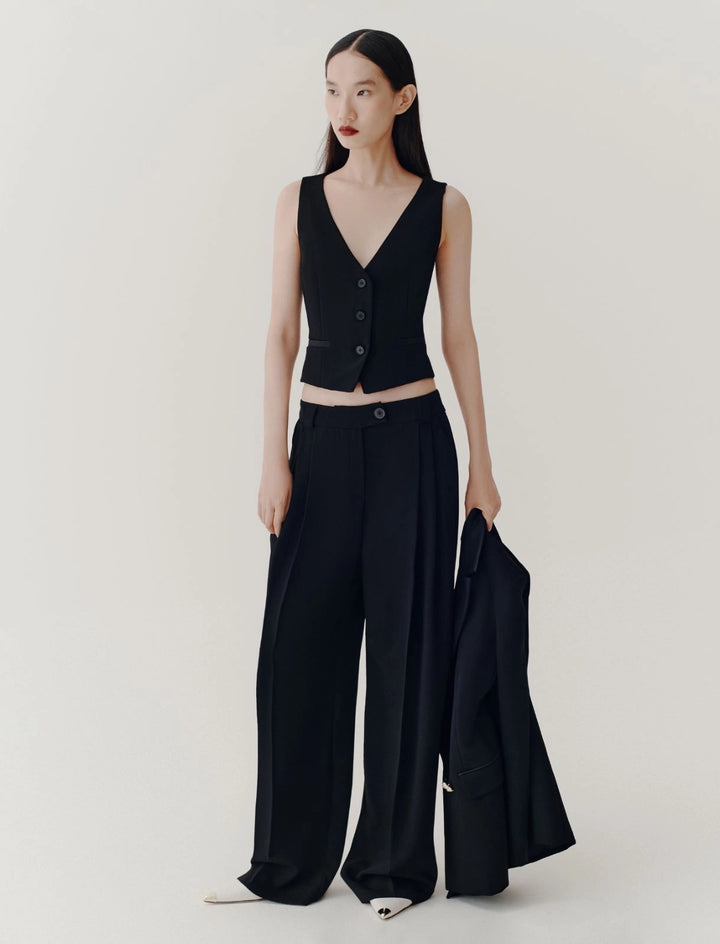 Olinto Palazzo Trousers - Black