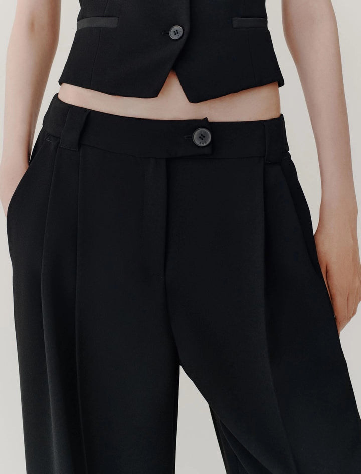 Olinto Palazzo Trousers - Black