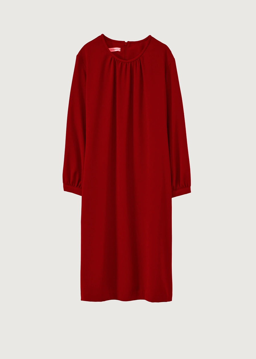 3/4 Sleeve Dress - Red