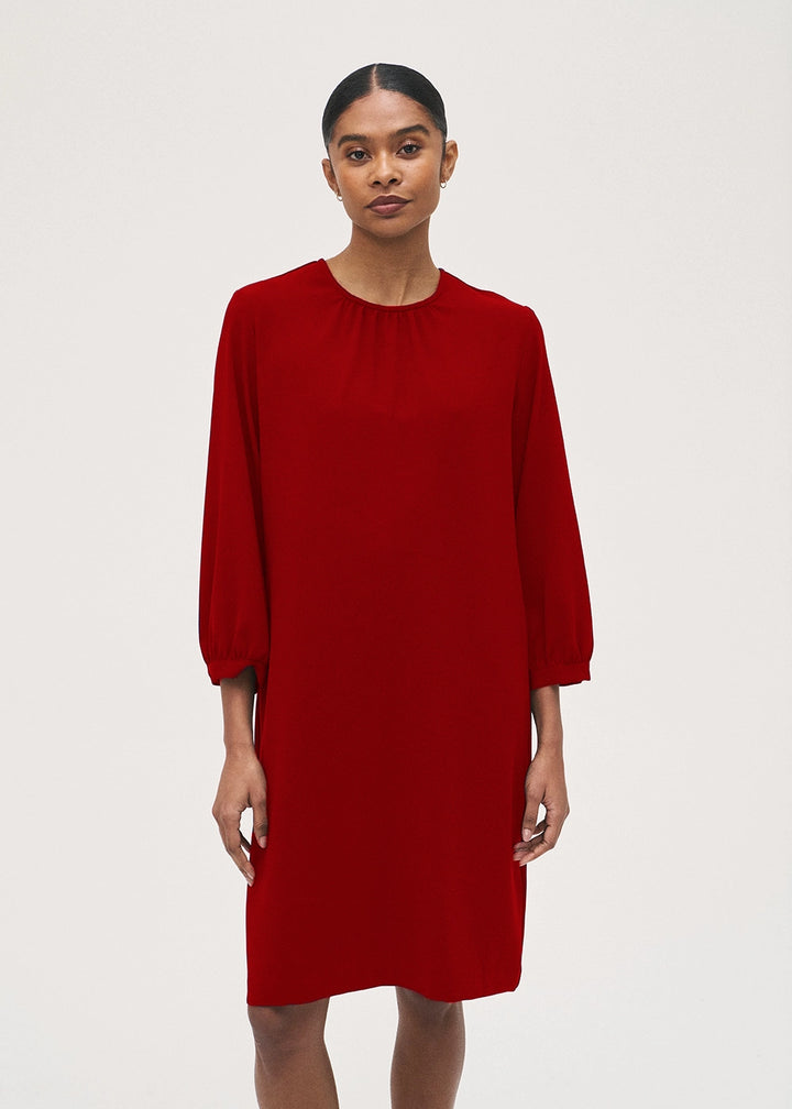 3/4 Sleeve Dress - Red