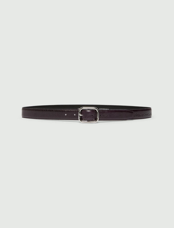 Mllcalco Antiqued Polished Leather Belt