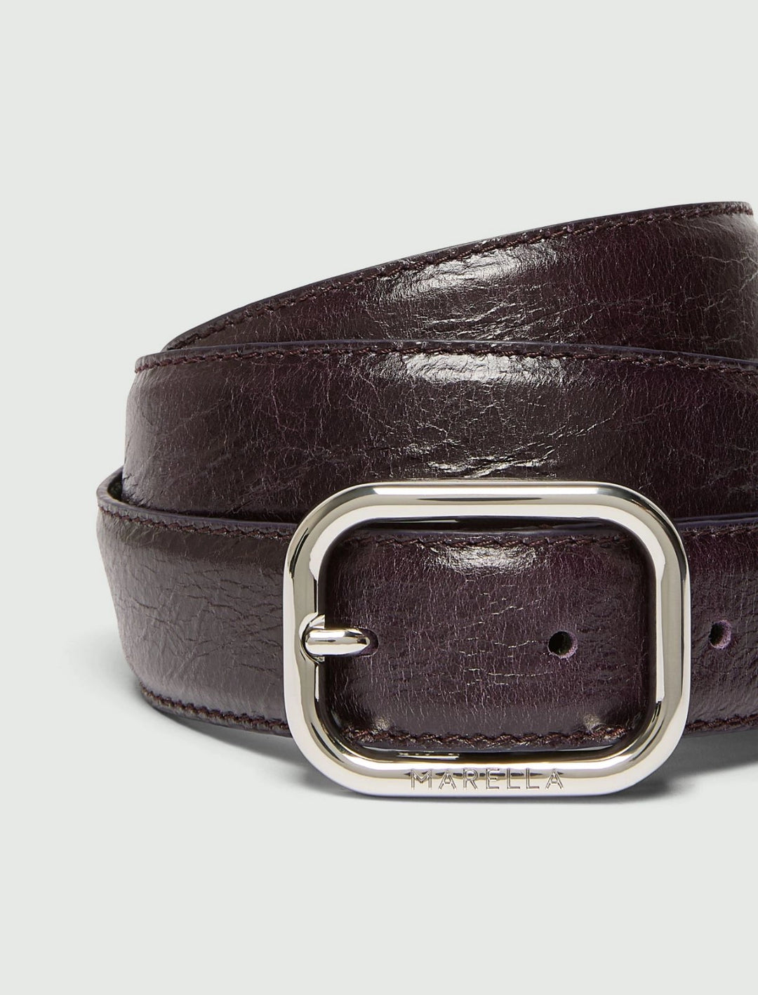 Mllcalco Antiqued Polished Leather Belt