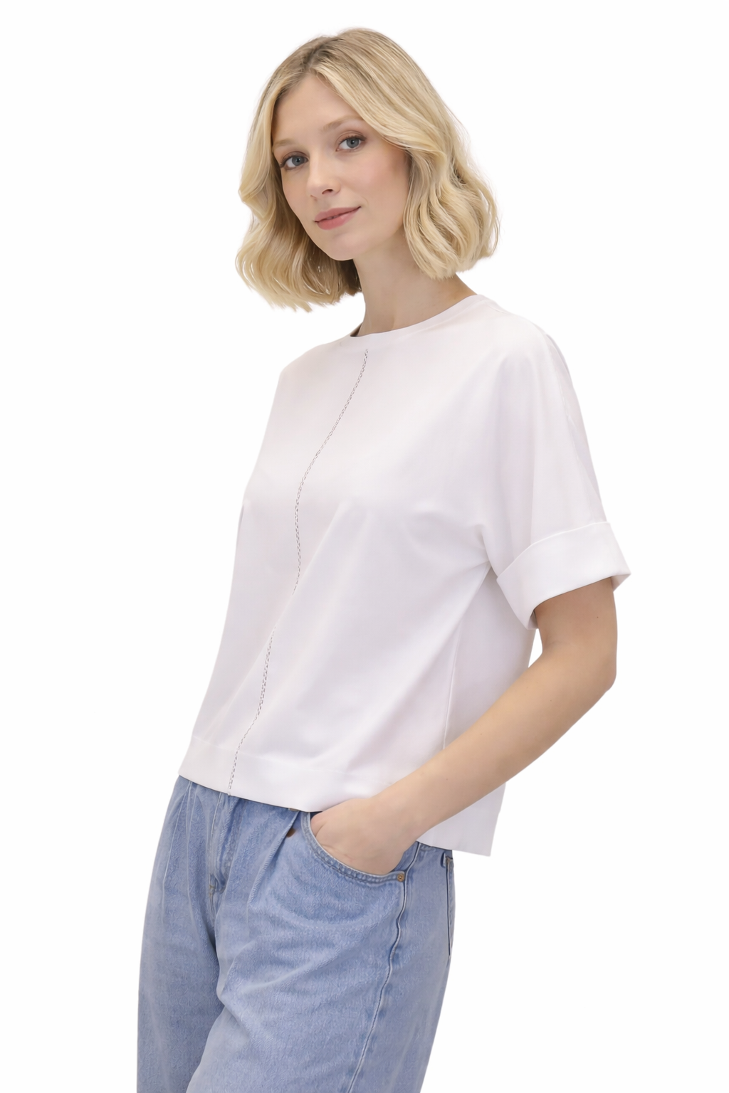 Cap Sleeve Top - Bianco