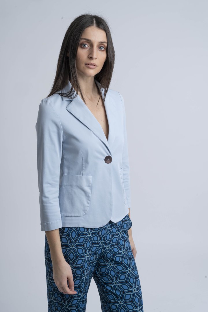 Stretch Cotton Blazer