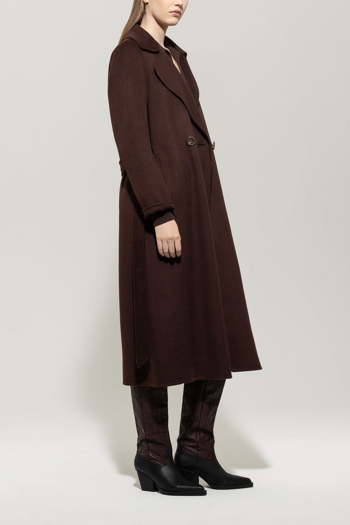 Double-face coat with belt