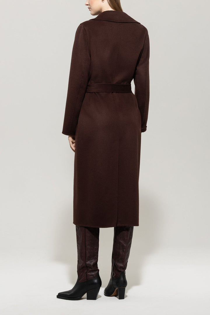 Double-face coat with belt
