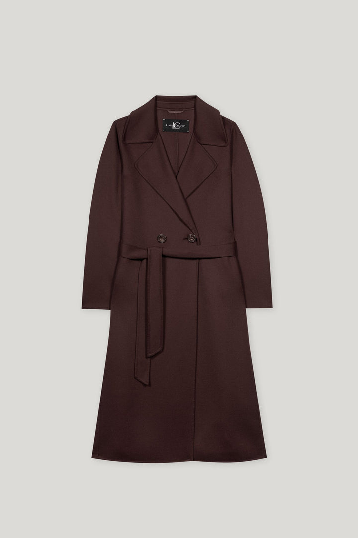 Double-face coat with belt