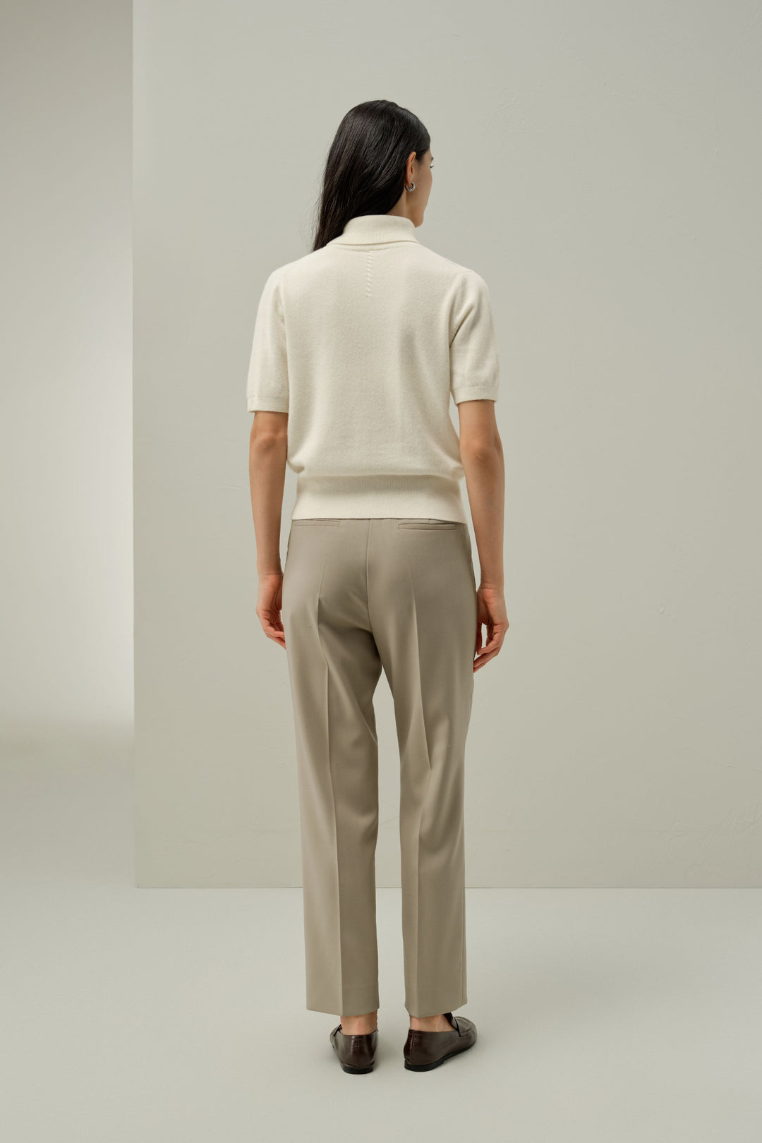 Cable-Knit Baby Cashmere Turtleneck Top