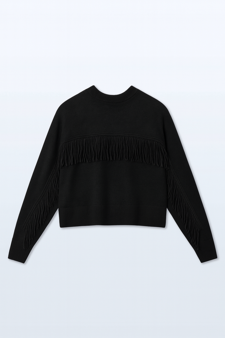 Cashmere Luxe Fringe Sweater
