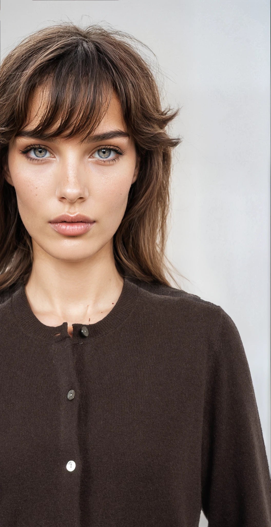 Crewneck Shell Cashmere Cardigan - Cacao
