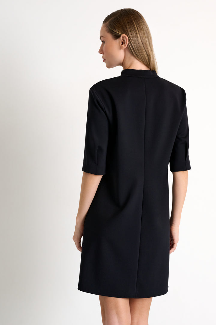 Sofia Elbow Sleeve Split Neck Dress