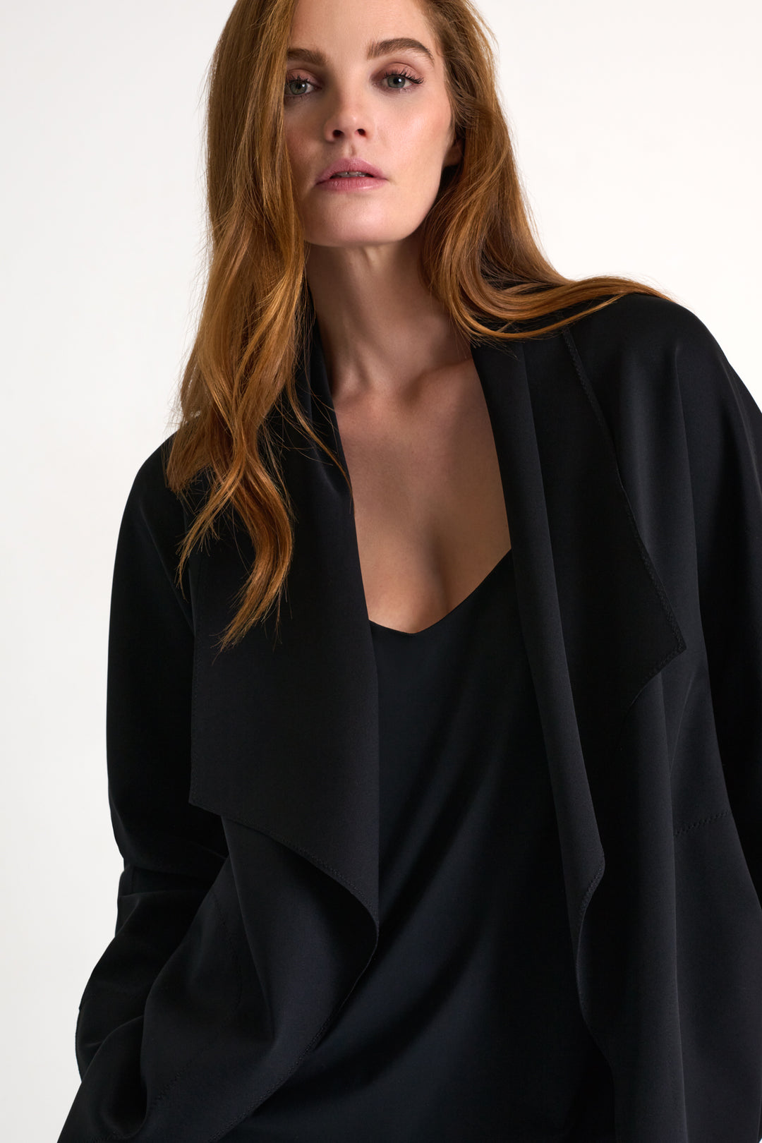 Loose-fit lapel jacket