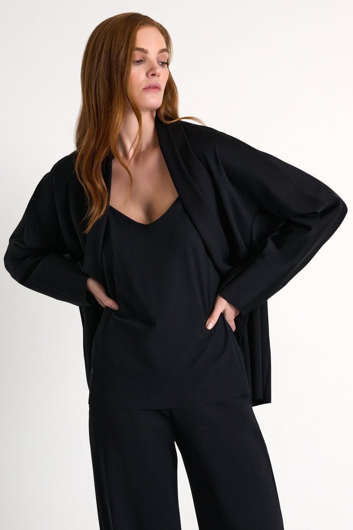 Loose-fit lapel jacket