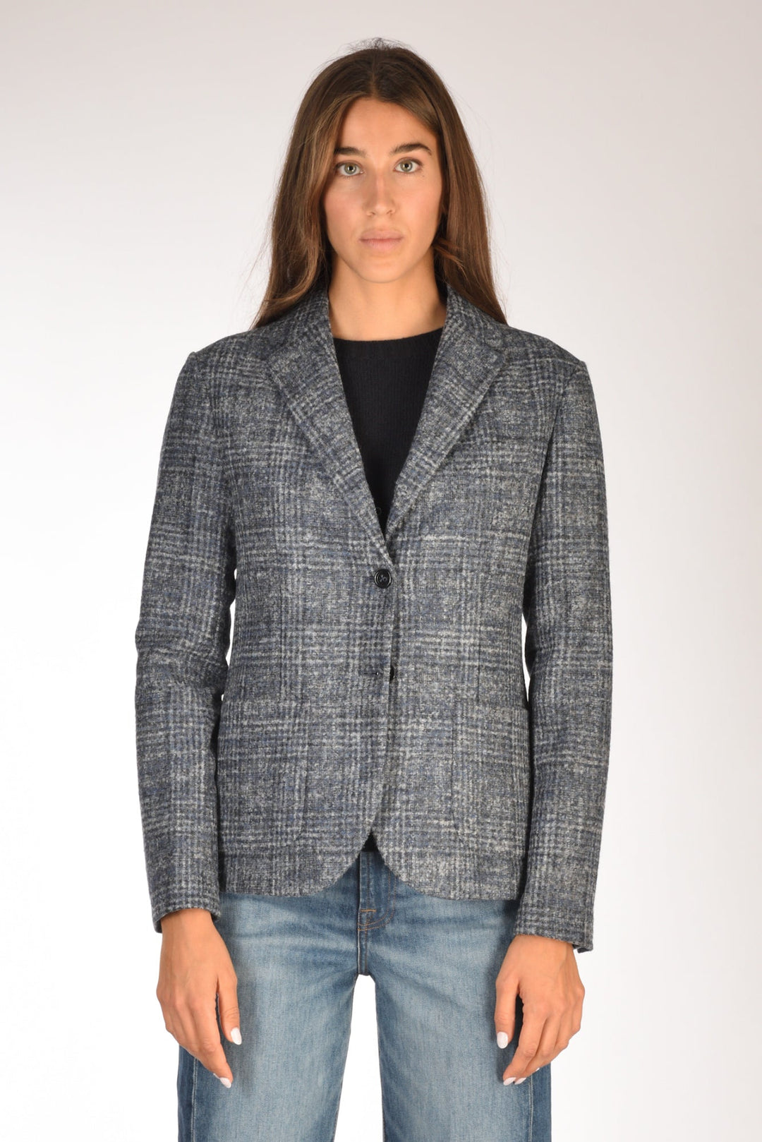 Two Button Plaid Jacket