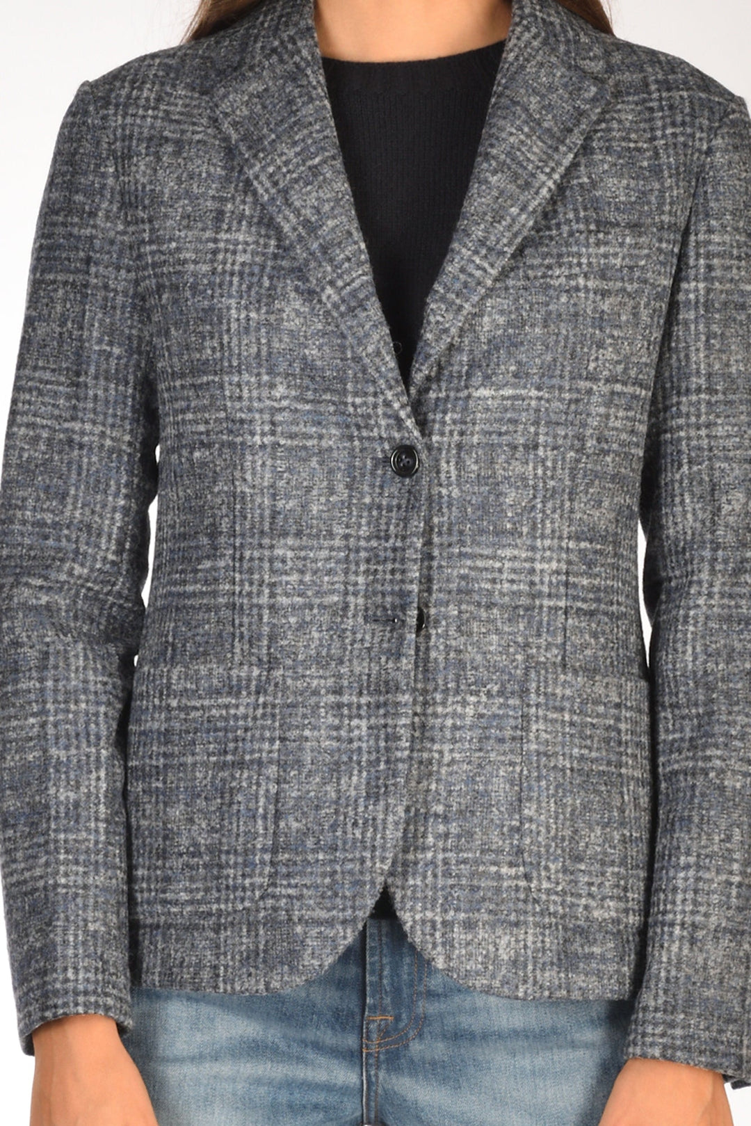 Two Button Plaid Jacket