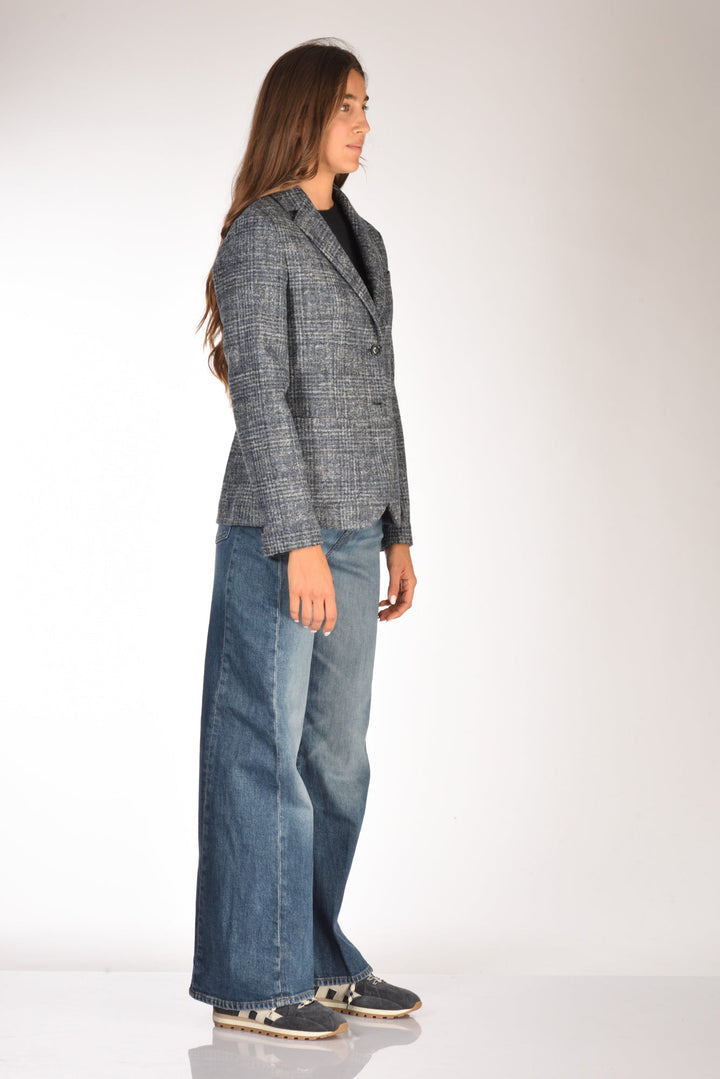 Two Button Plaid Jacket