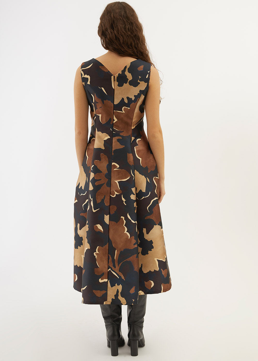 Parvati A Line Shantung Dress