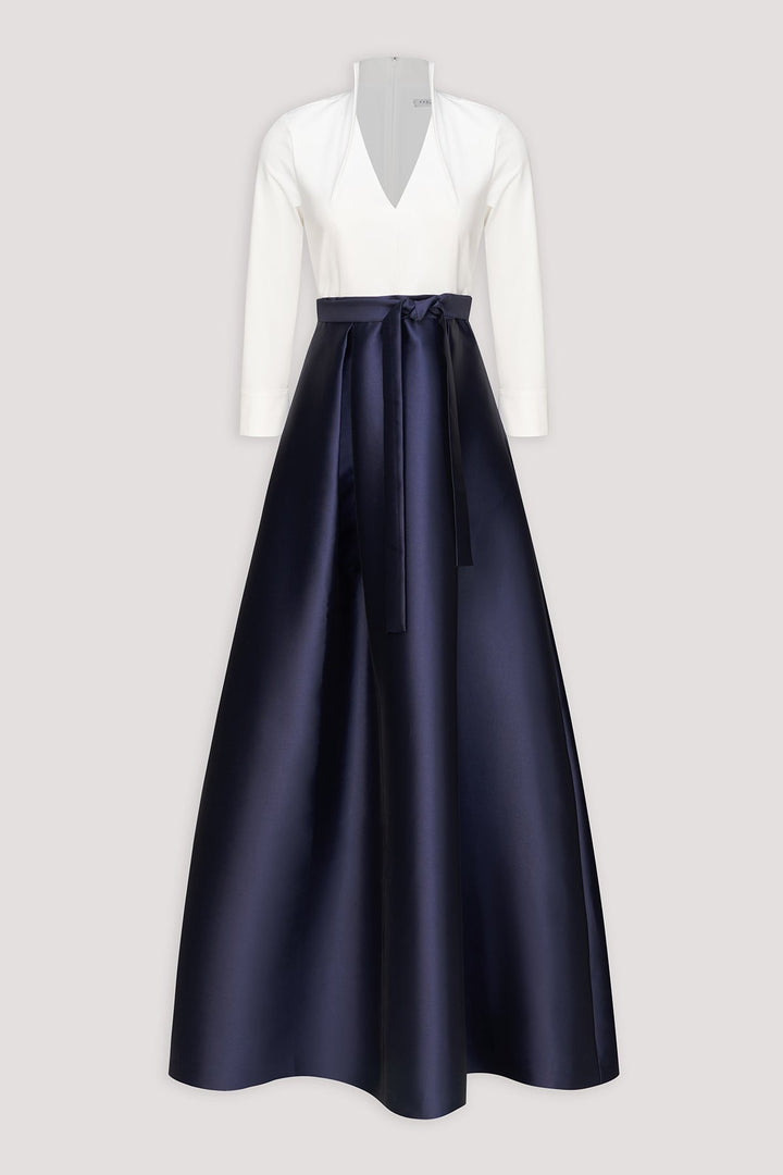 Phoebe Gown - White/Navy