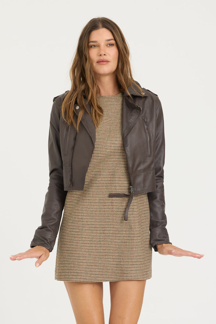 Erin Burnished Leather Jacket