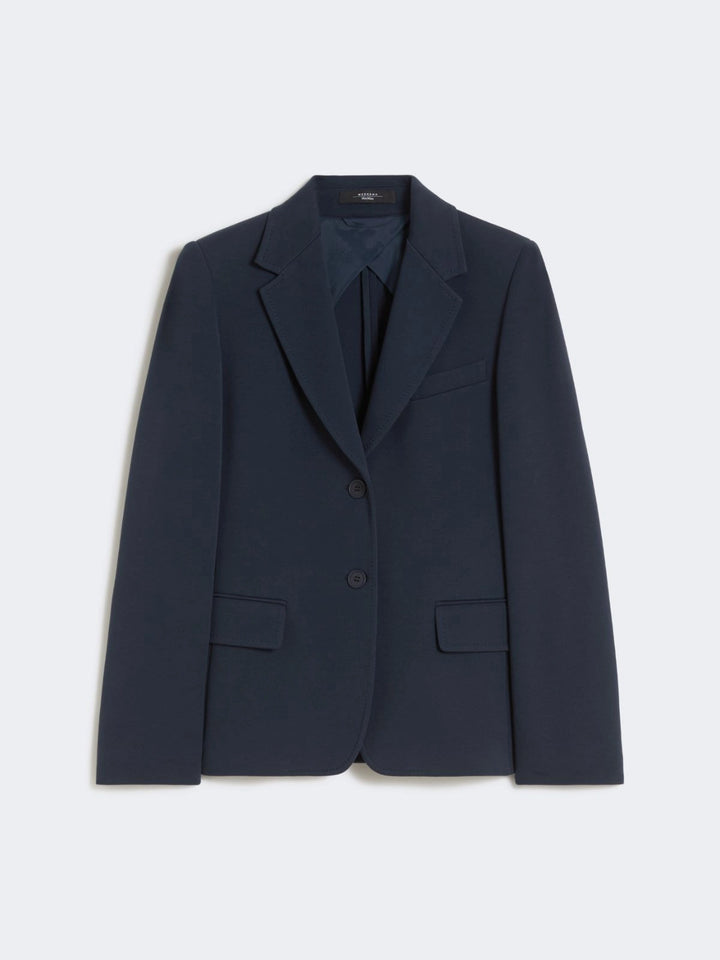 Cotton Jersey Blazer - Navy