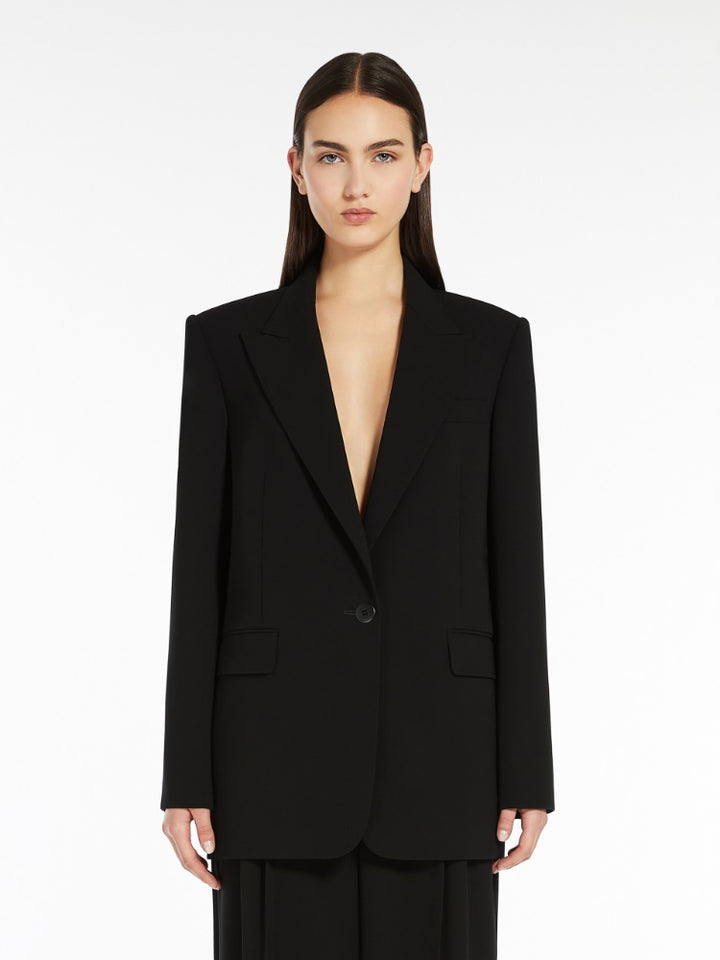 Single-breasted cady blazer